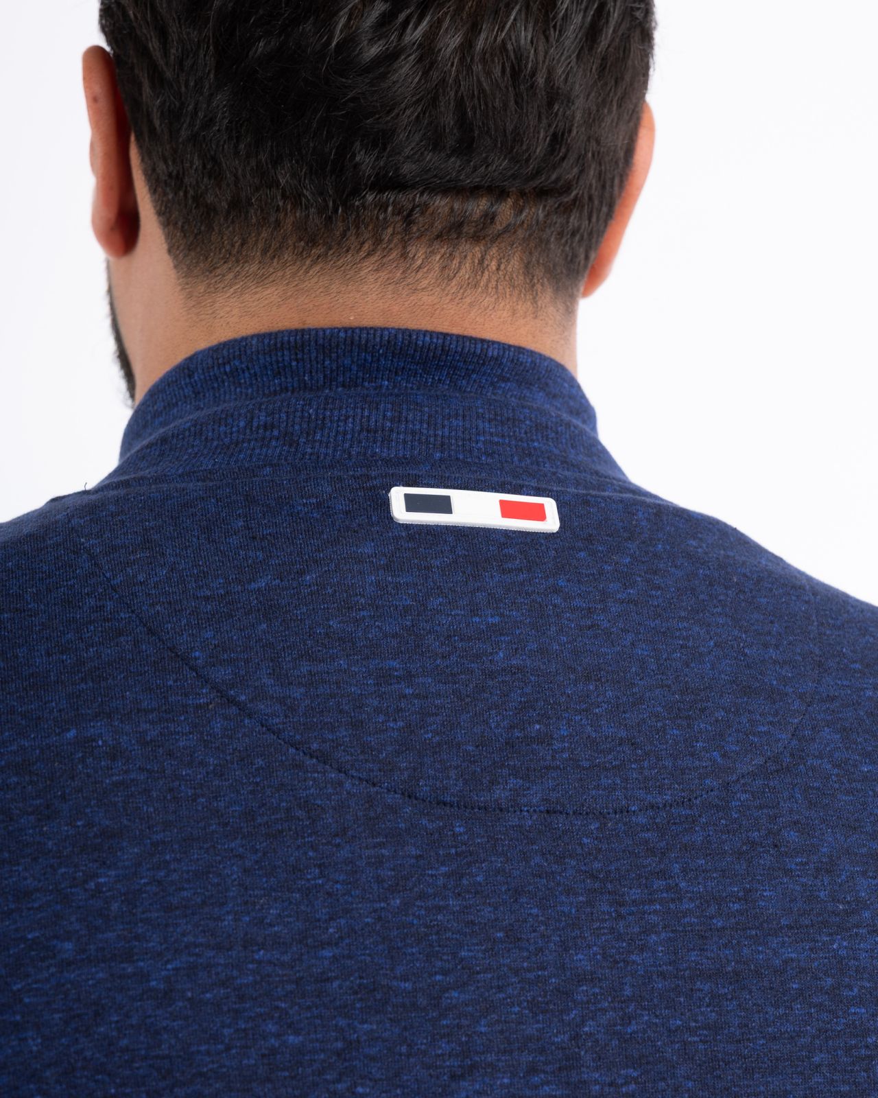 Sweat zippé grande taille bleu indigo