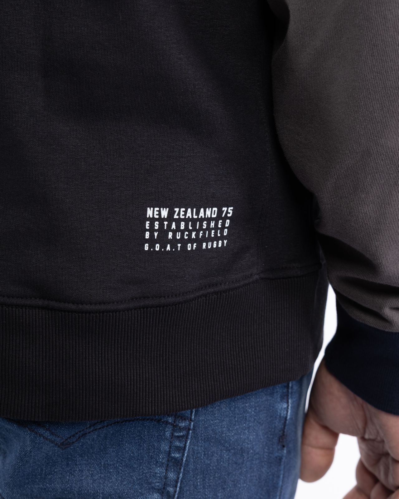 Sweat sans manches à capuche grande taille noir