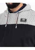 Sweat sans manches à capuche grande taille noir