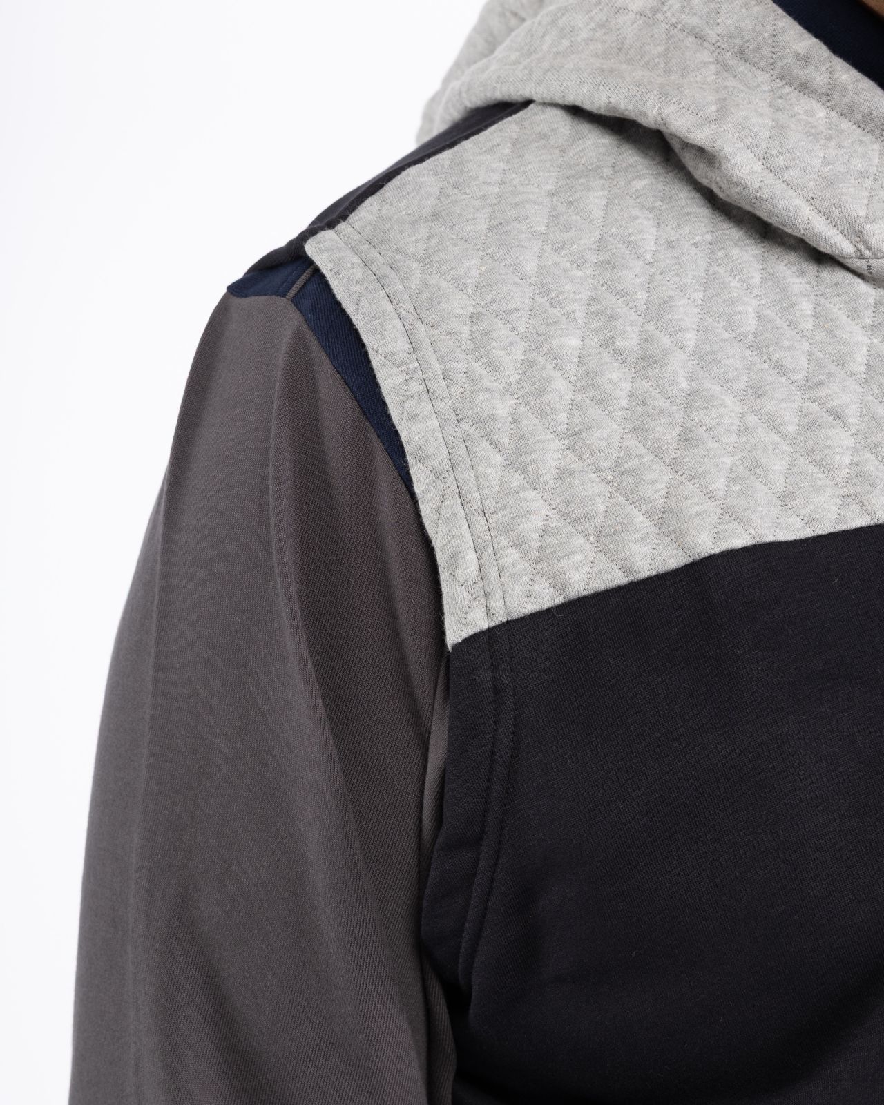 Sweat sans manches à capuche grande taille noir