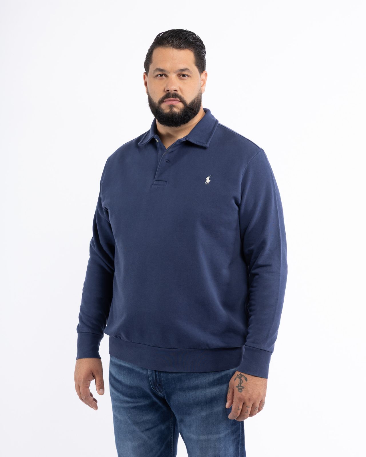 Sweat grande taille bleu marine