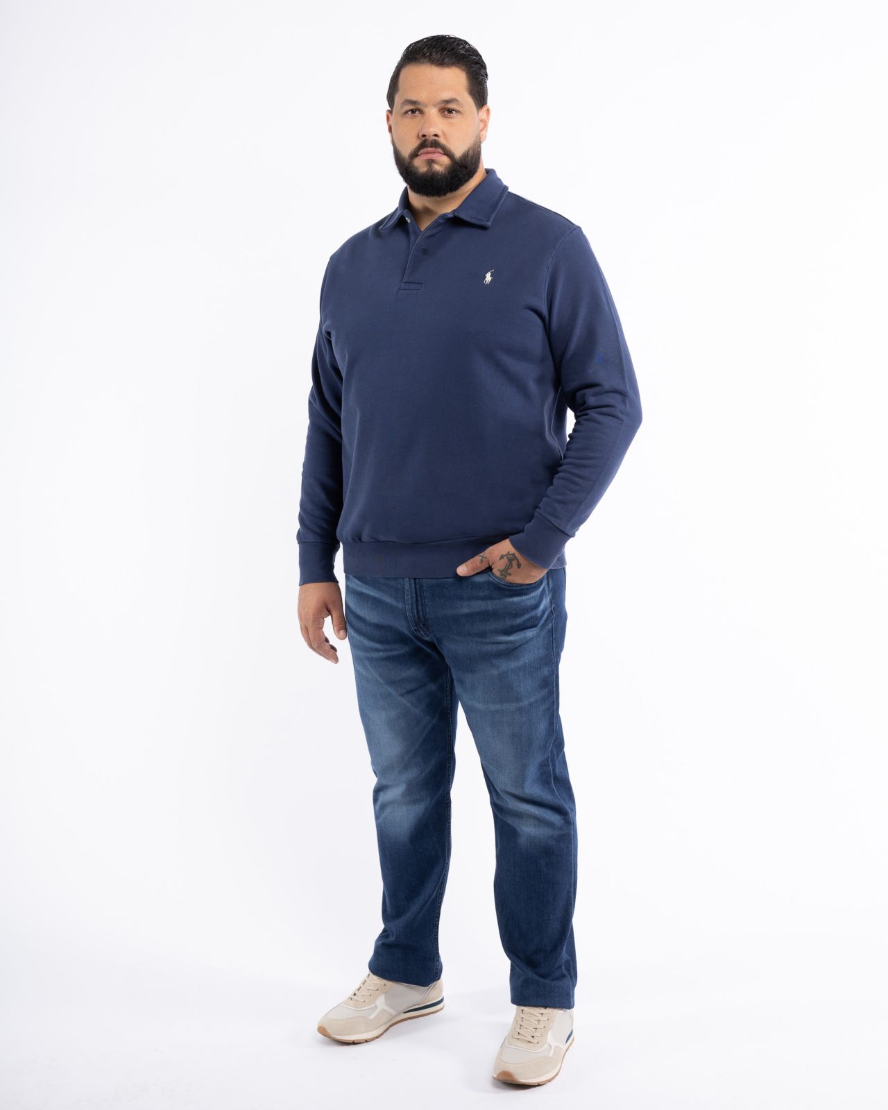 Sweat grande taille bleu marine