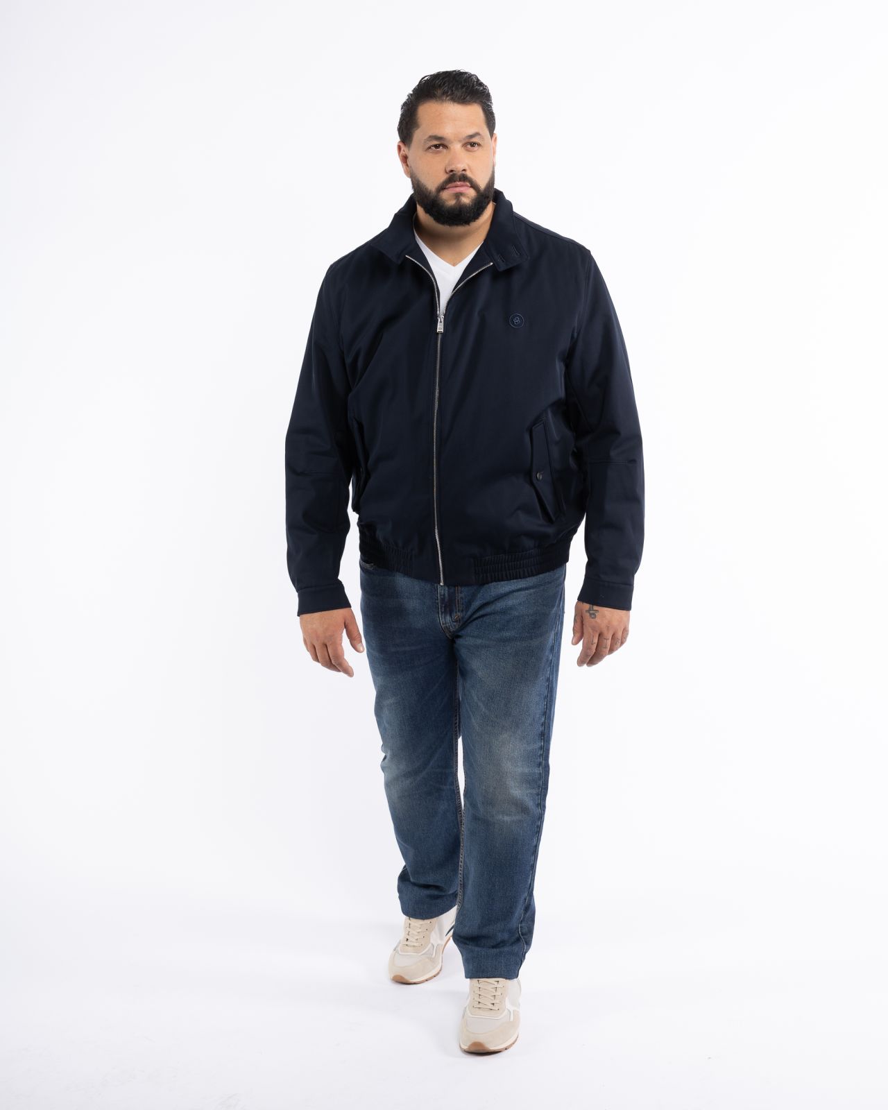 Blouson grande taille bleu marine
