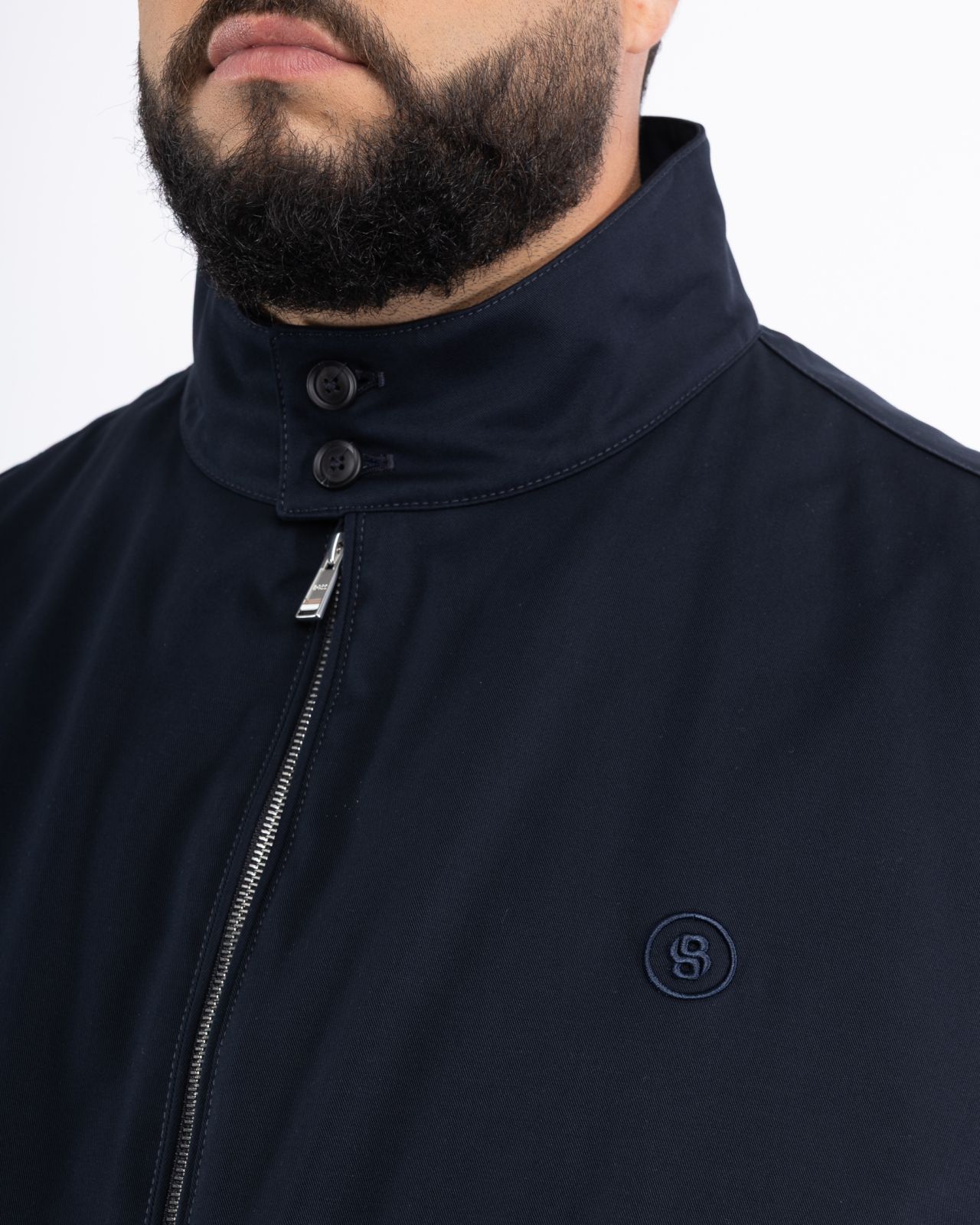 Blouson grande taille bleu marine
