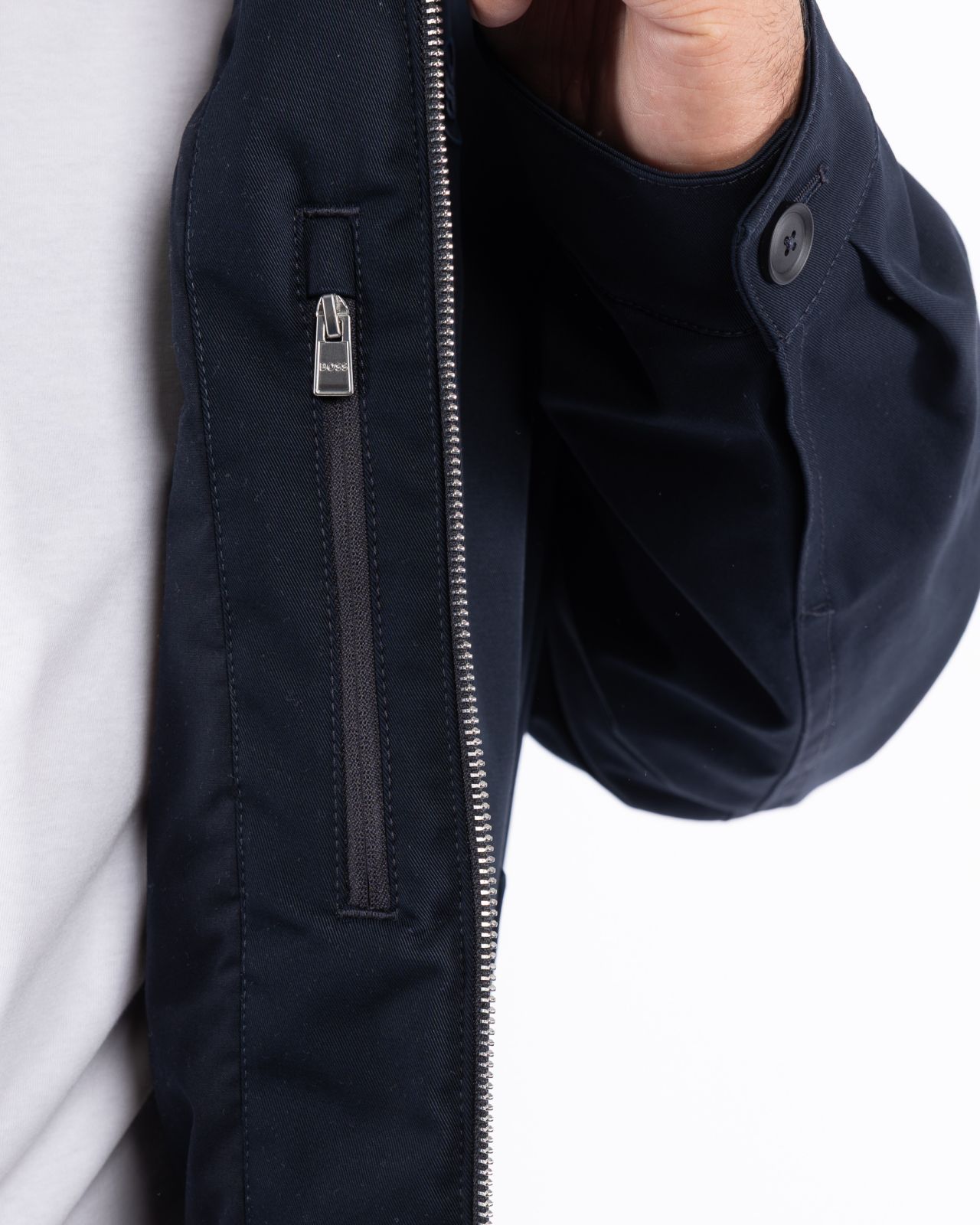 Blouson grande taille bleu marine
