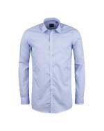 Chemise vichy bleue cintrée  : manches extra longues 72 cm