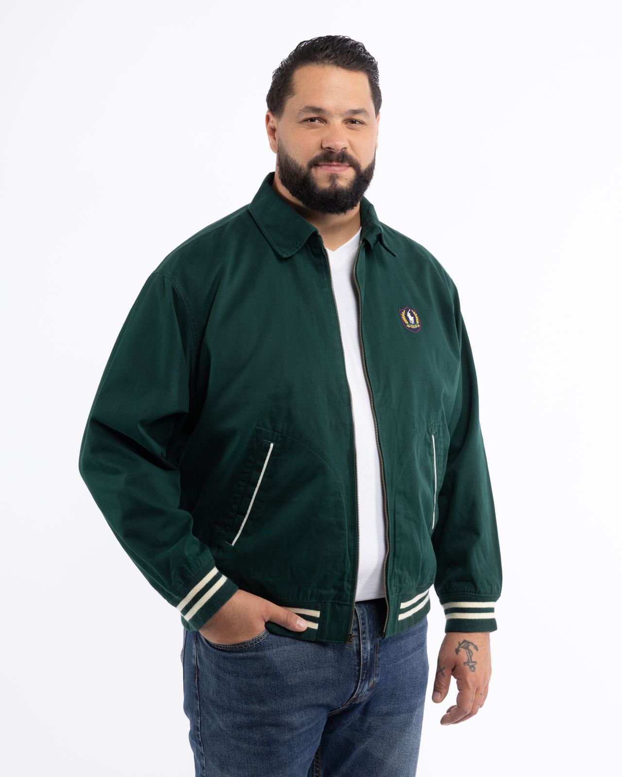Blouson teddy grande taille vert