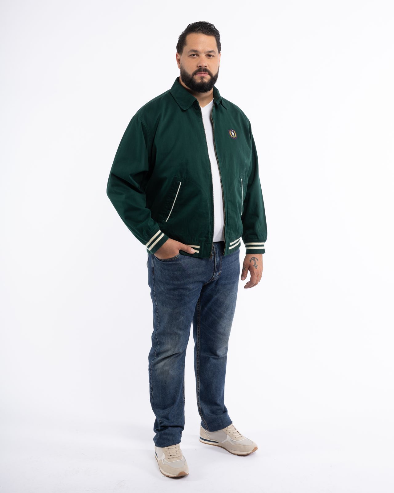 Blouson teddy grande taille vert