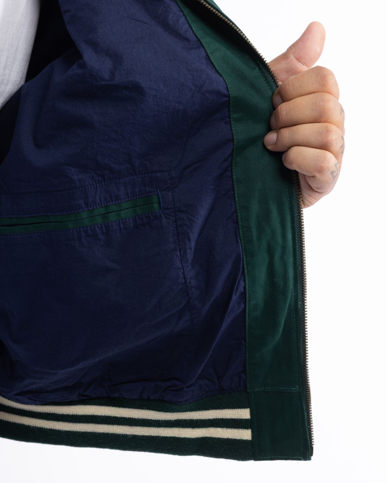 Blouson teddy grande taille vert