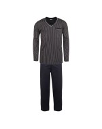 Pyjama homme grand,Grande taille 3XL gris vêtements de nuit à