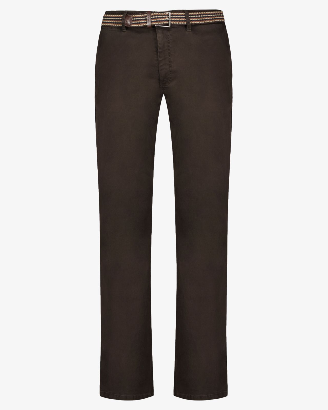 Pantalon chino avec ceinture grande taille marron