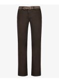 Pantalon chino avec ceinture grande taille marron