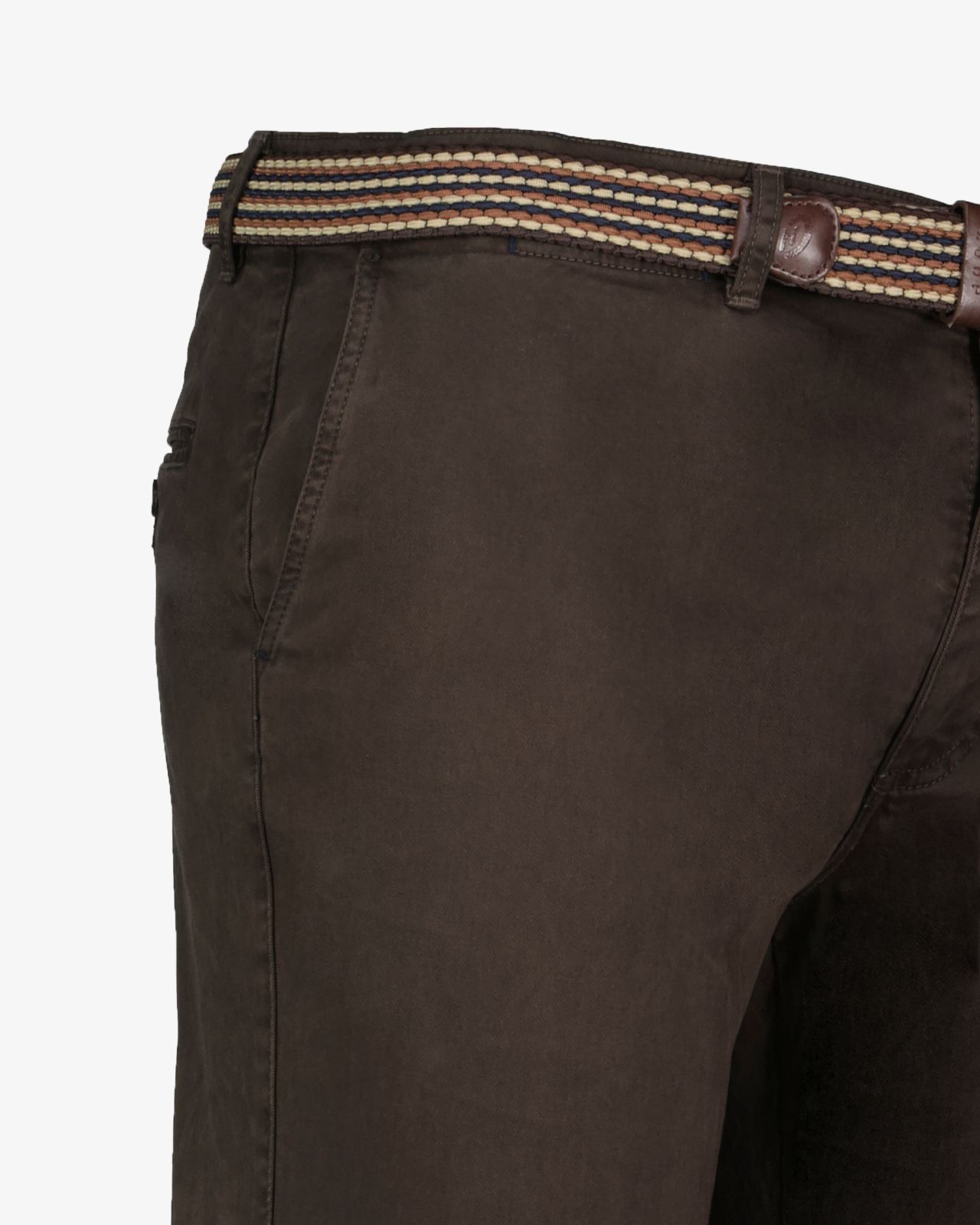 Pantalon chino avec ceinture grande taille marron