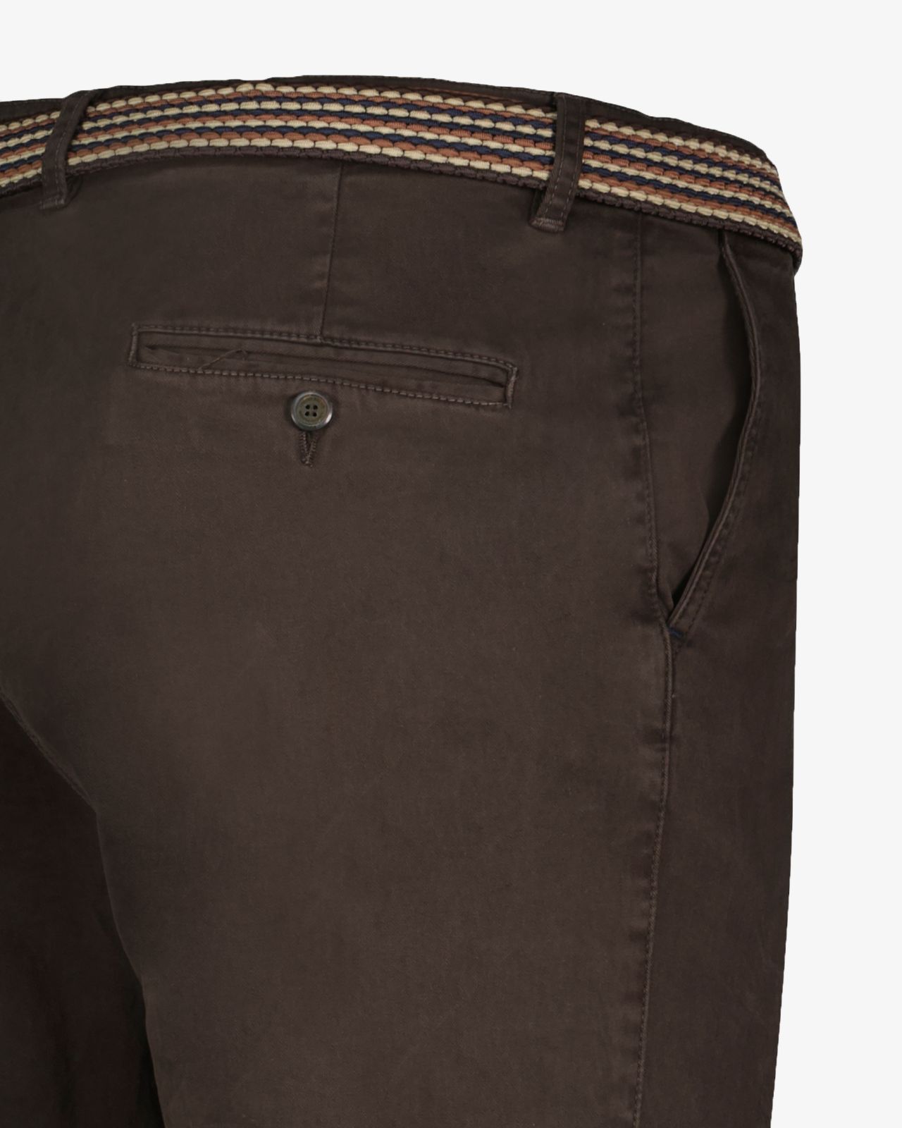 Pantalon chino avec ceinture grande taille marron
