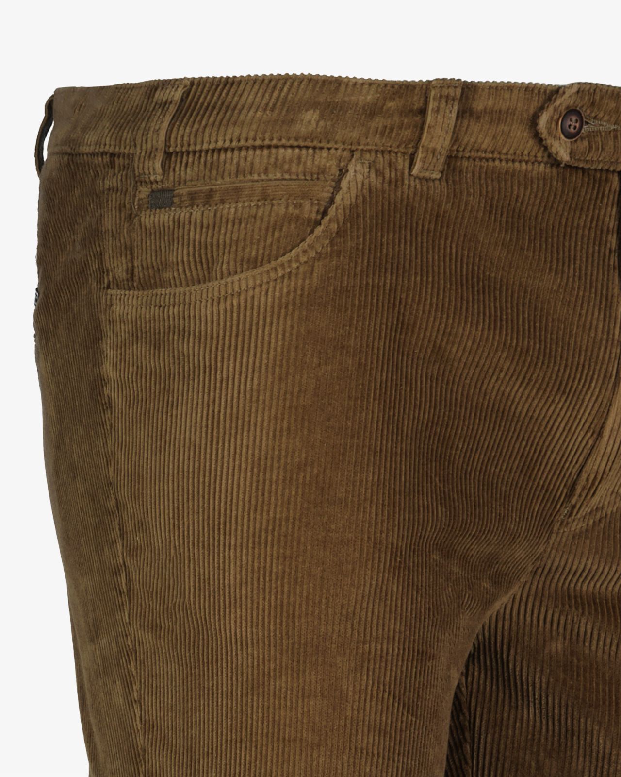 Pantalon chino grande taille en velours marron