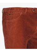 Pantalon chino grande taille en velours rouge
