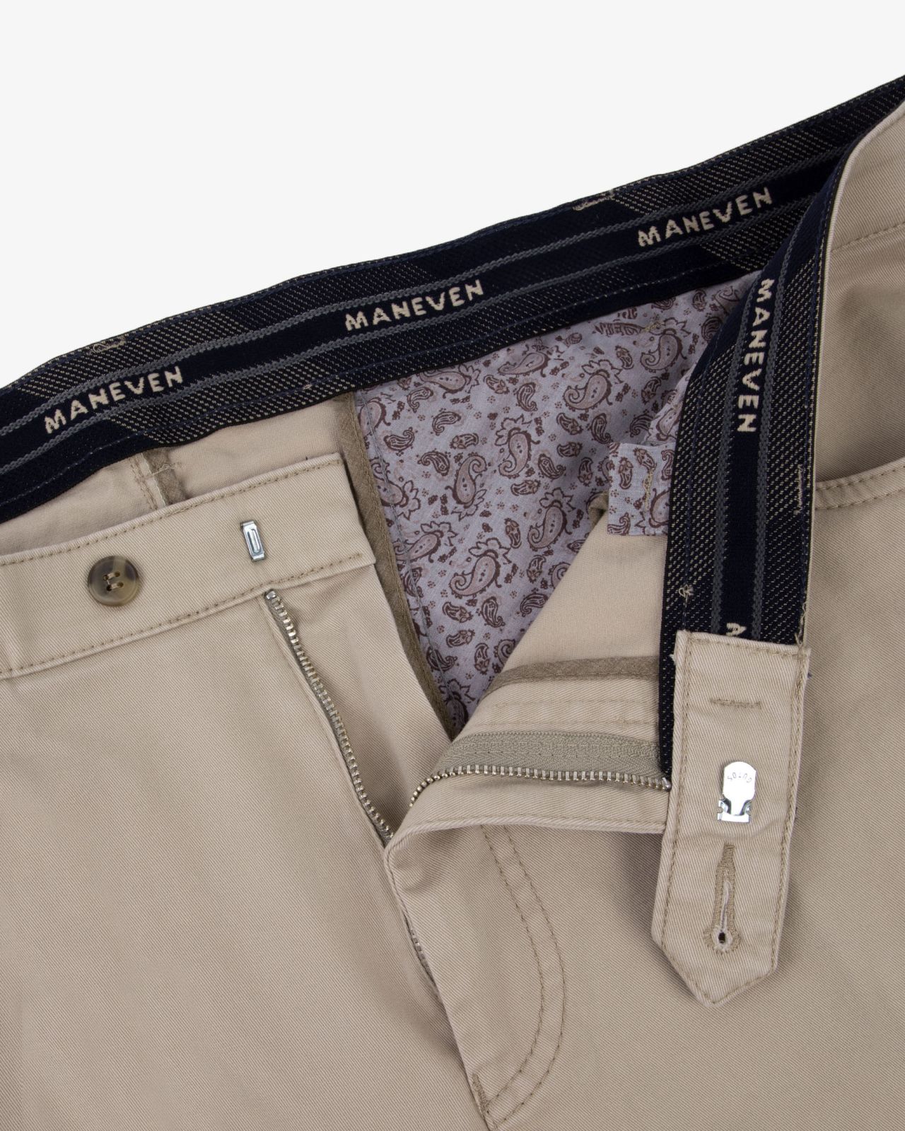 Pantalon chino grande taille twill beige