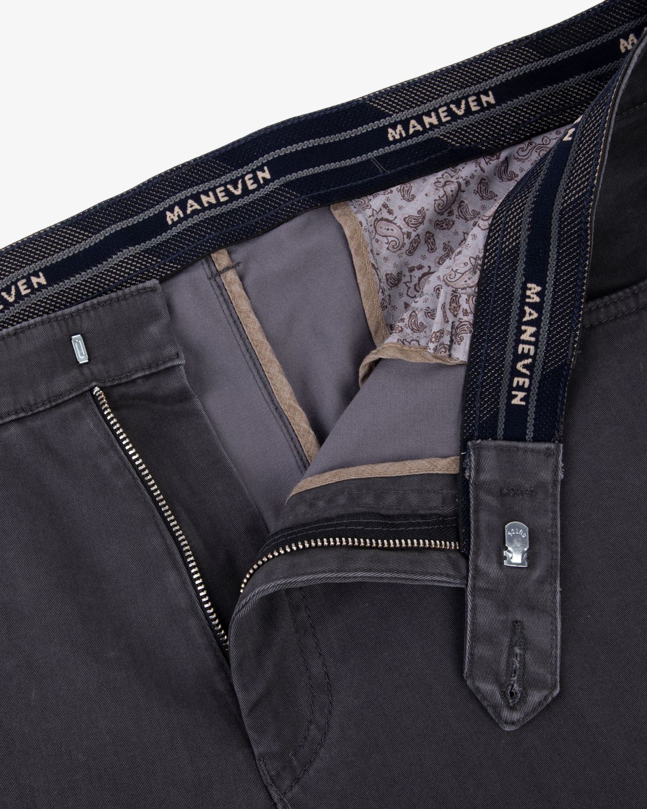 Pantalon chino grande taille twill anthracite