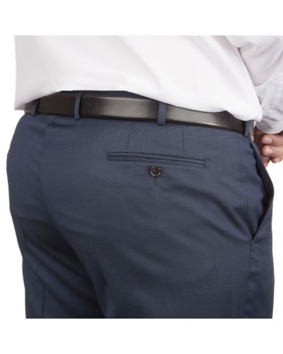 Pantalon de costume préférence bleu: grande taille du 54 au 62