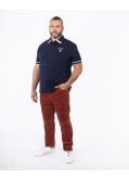 Polo piqué grande taille bleu marine