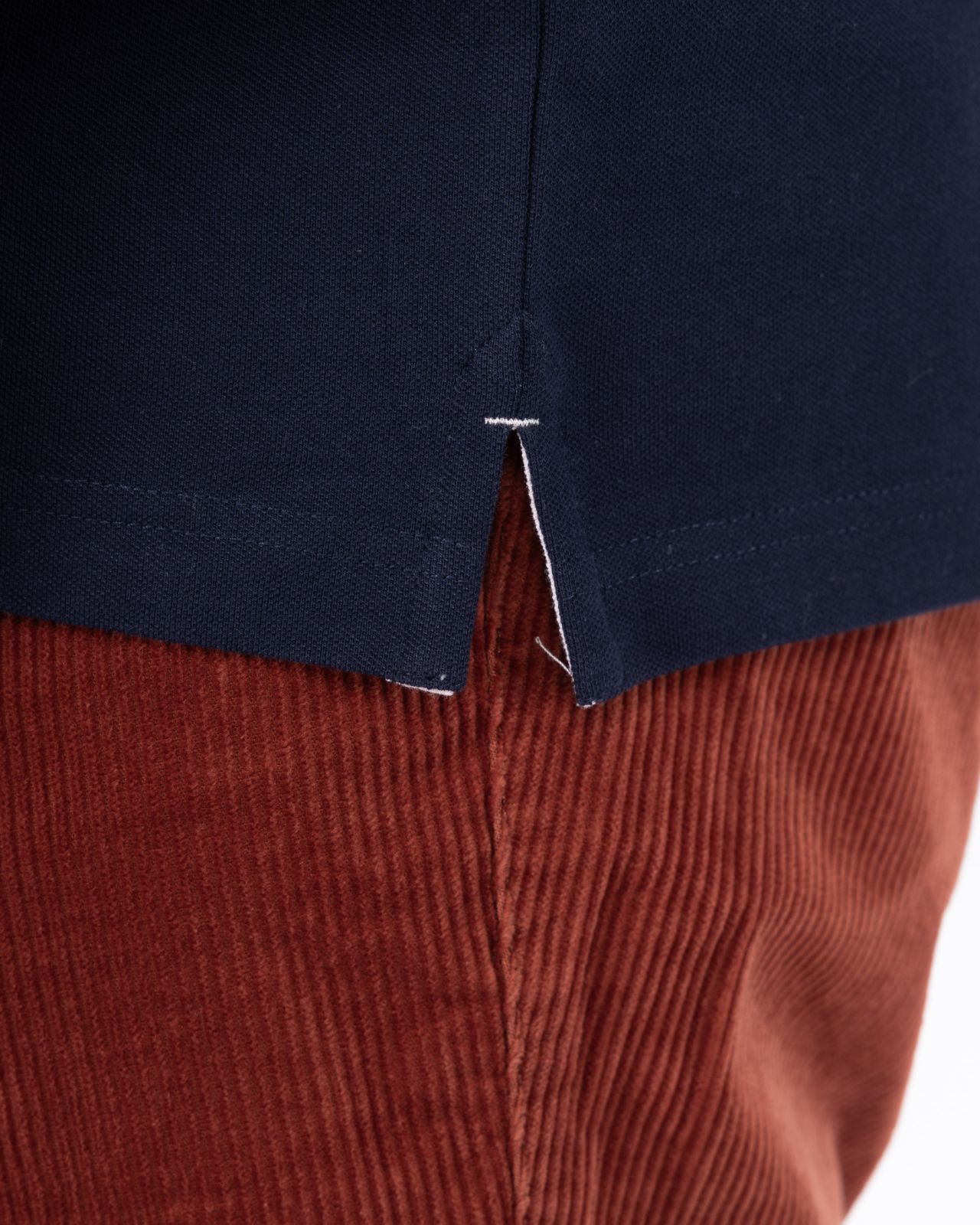 Polo piqué grande taille bleu marine