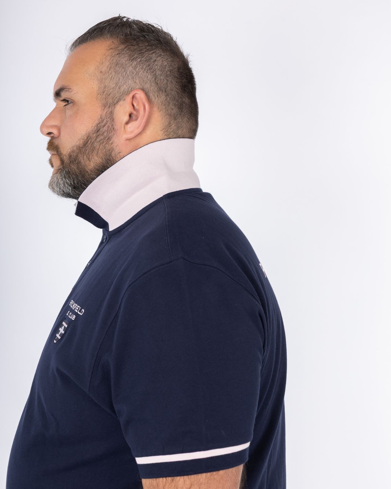 Polo piqué grande taille bleu marine