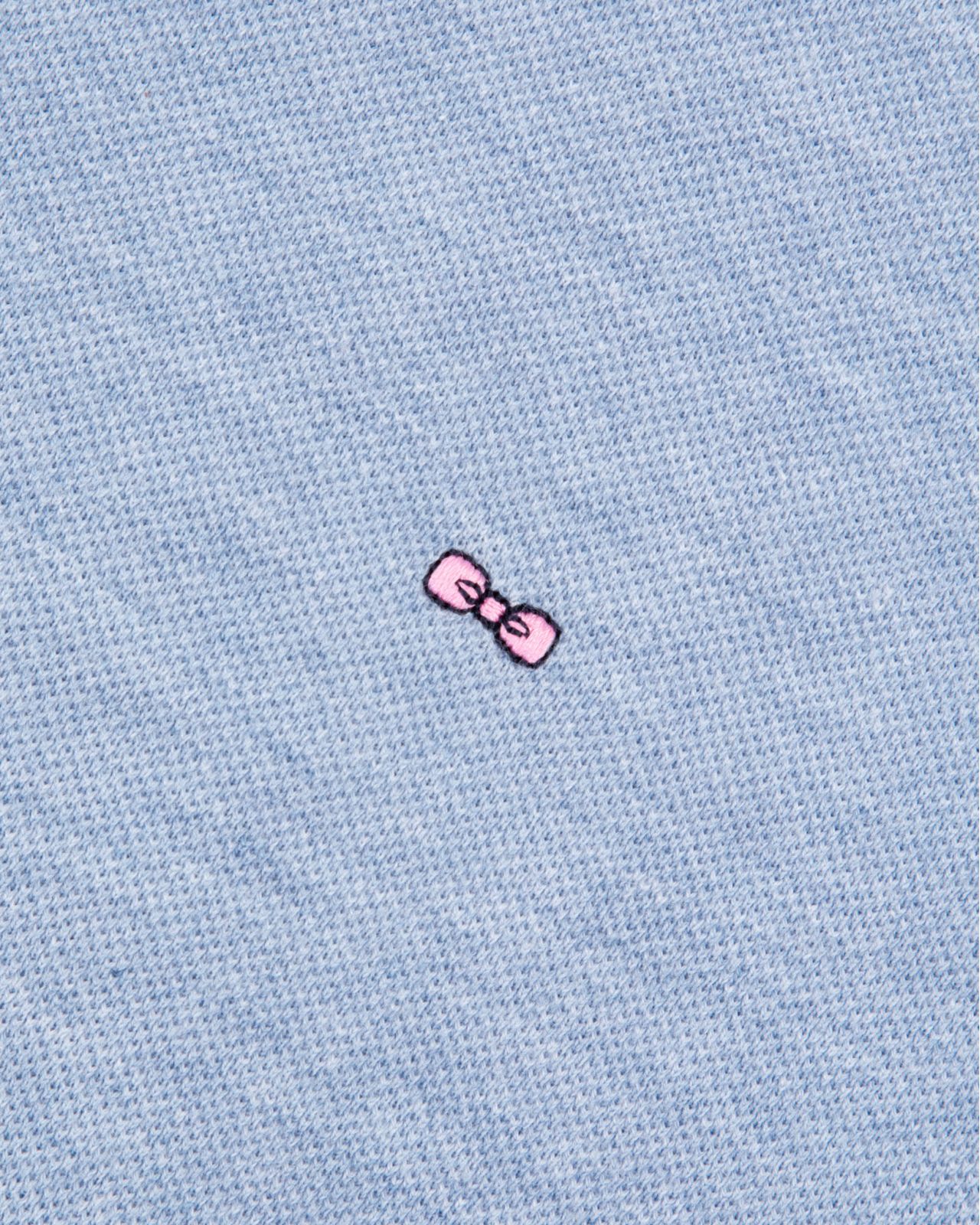 Polo piqué chiné grande taille bleu