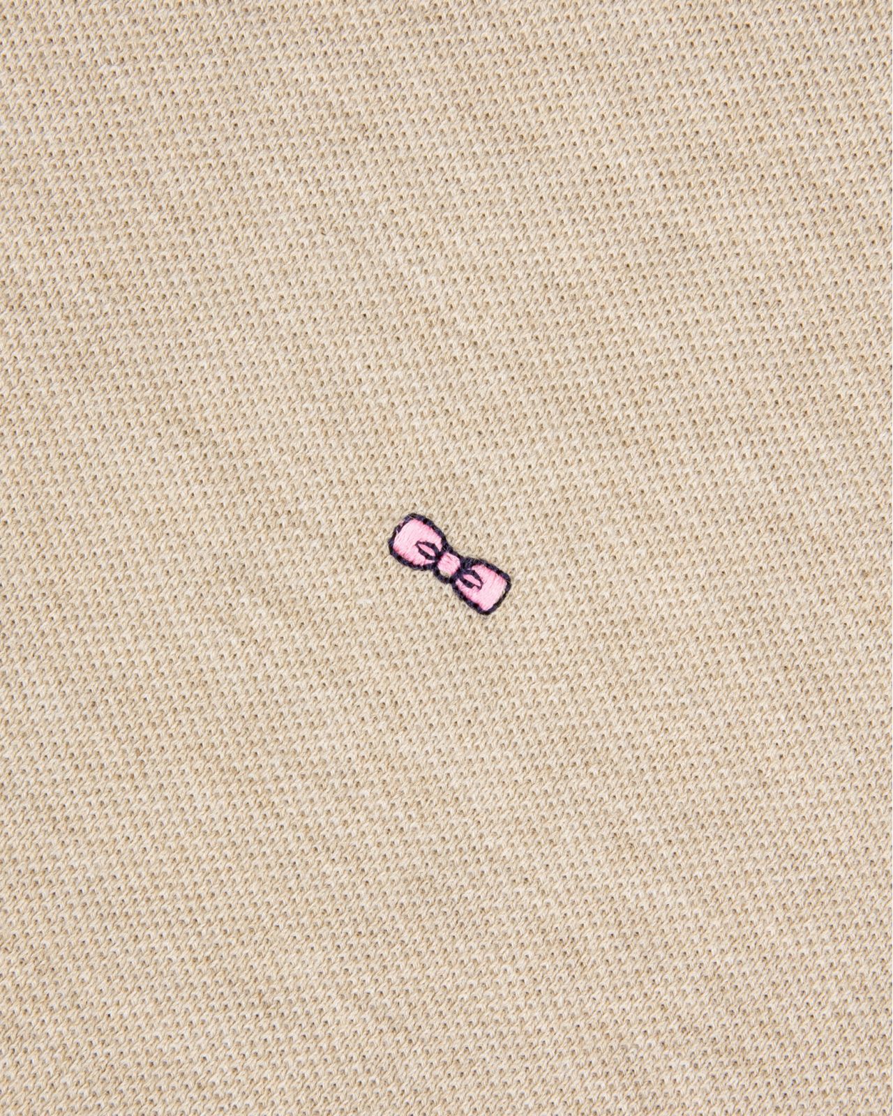 Polo piqué chiné grande taille beige