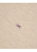 Polo piqué chiné grande taille beige