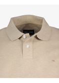 Polo piqué chiné grande taille beige