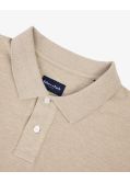 Polo piqué chiné grande taille beige