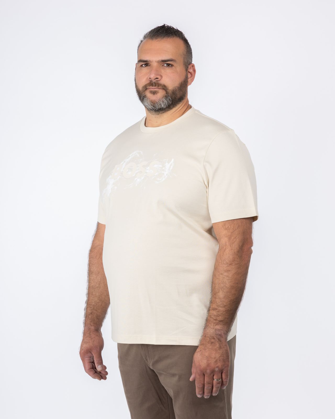 T-shirt Thompson grande taille beige