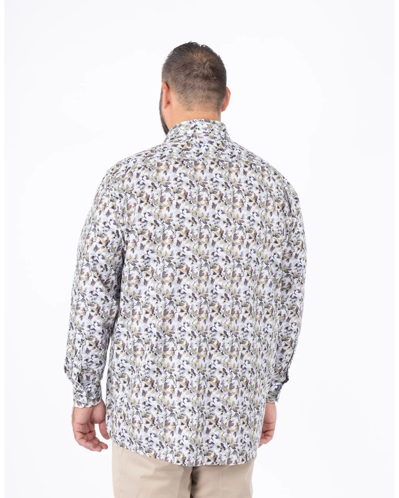 Chemise fantaisie facile à repasser grande taille vert