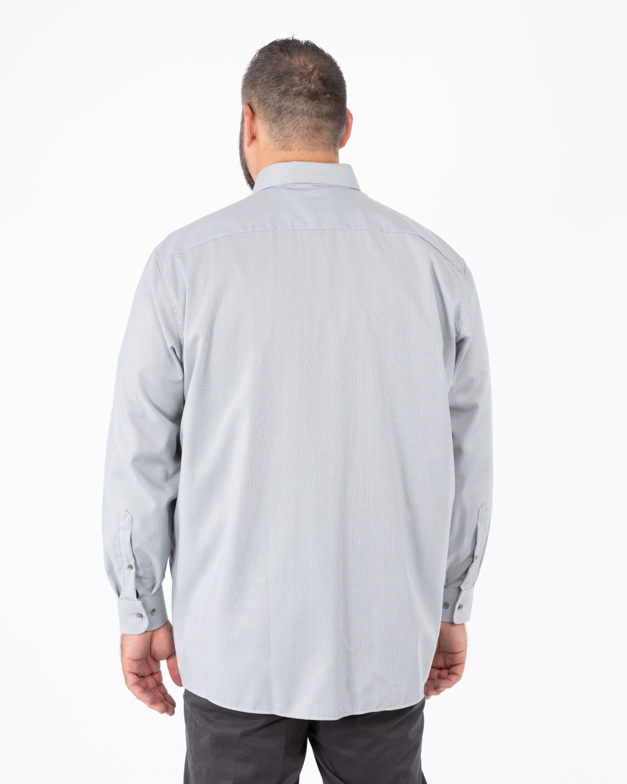 Chemise dobby non iron grande taille vert