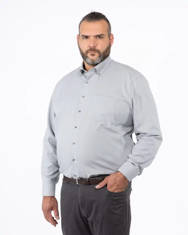 Chemise dobby non iron grande taille vert