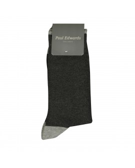 Chaussettes coton anthracite et gris clair: grande taille du 43 au 50