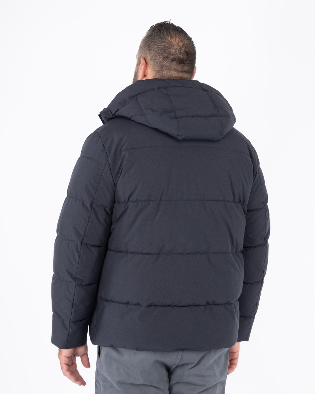 Doudoune avec capuche amovible grande taille bleu marine