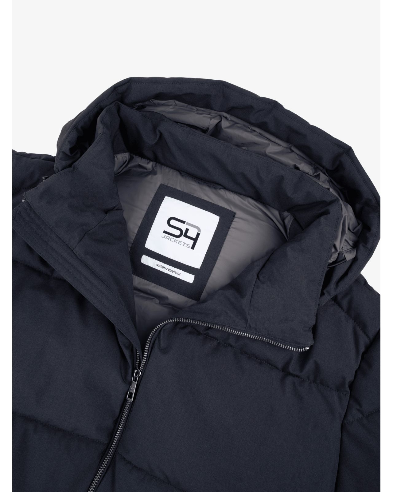 Doudoune avec capuche amovible grande taille bleu marine