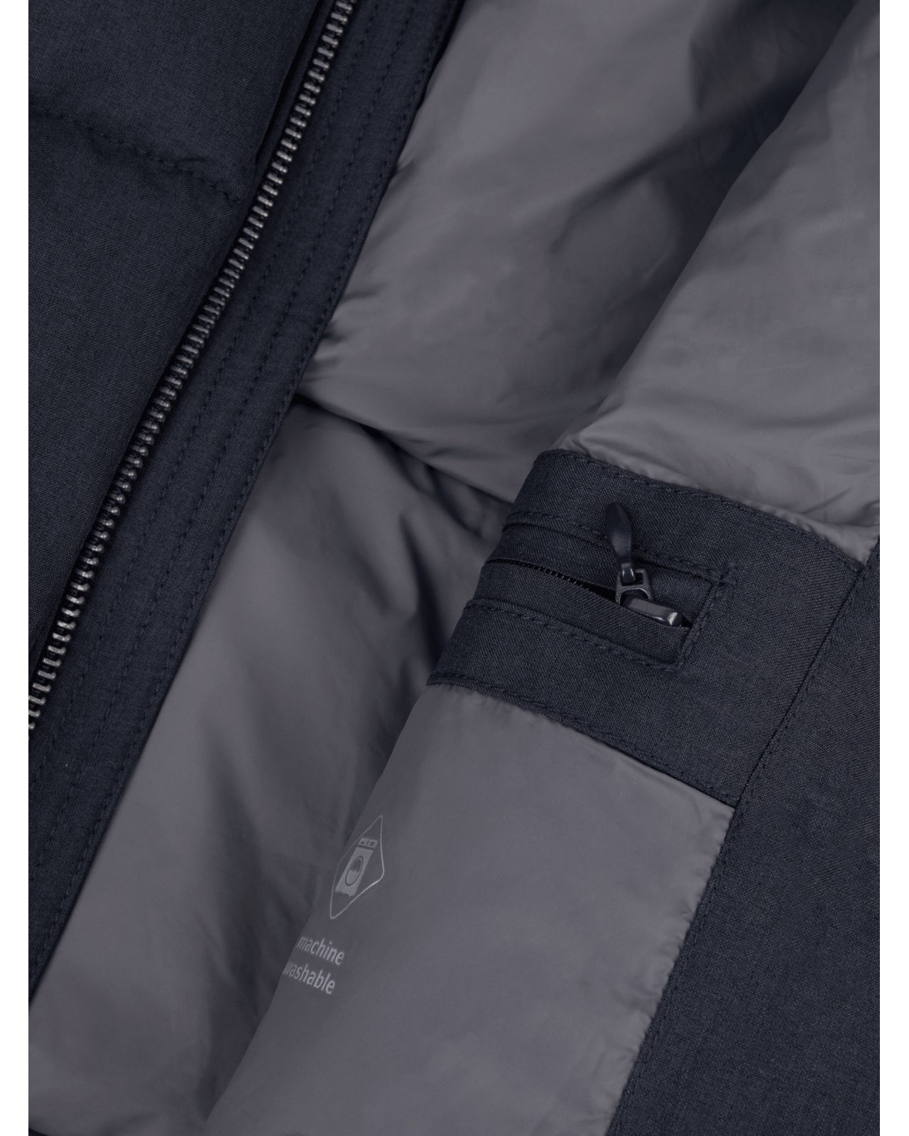 Doudoune avec capuche amovible grande taille bleu marine