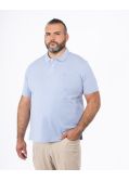 Polo piqué chiné grande taille bleu