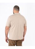 Polo piqué chiné grande taille beige