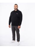 Polo manches longues grande taille noir