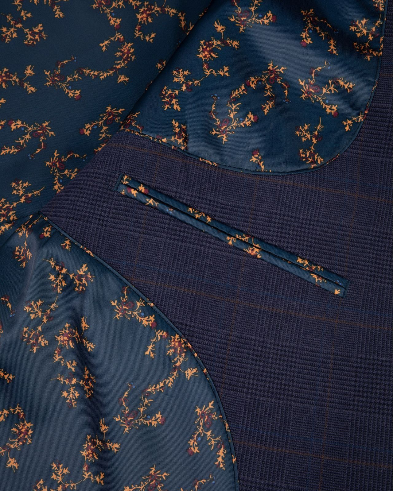 Veste Prince de Galles grande taille bleu marine