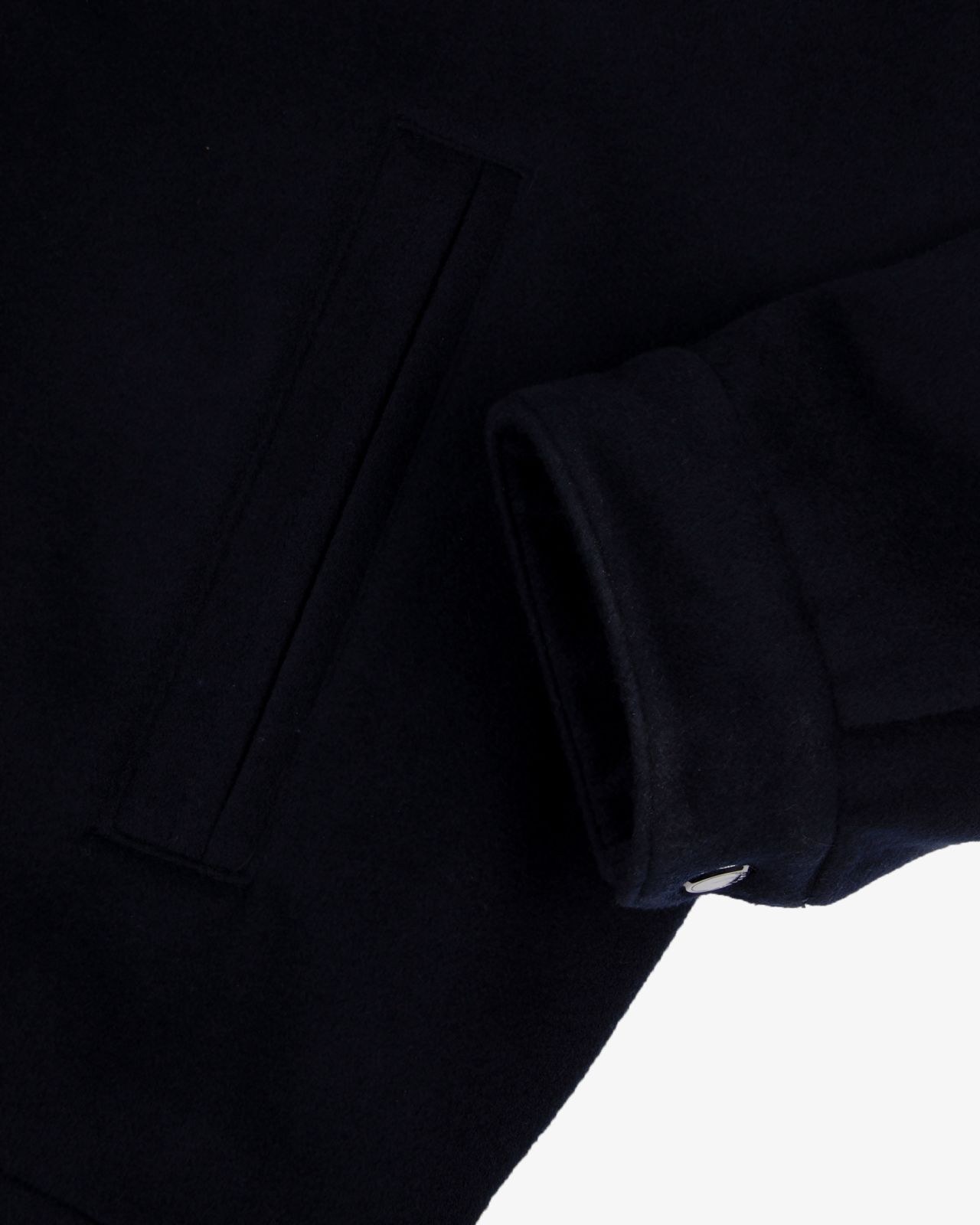 Blouson lainage grande taille bleu marine