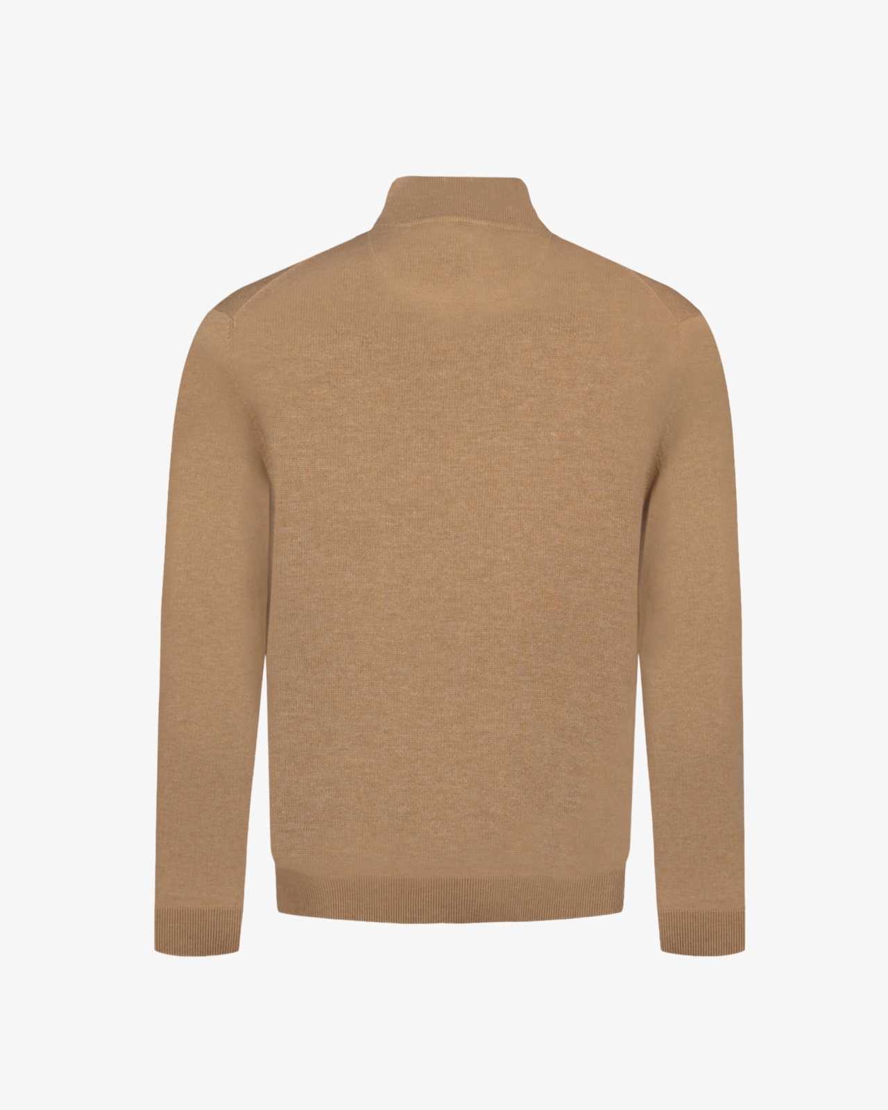 Pull demi zippé grande taille marron