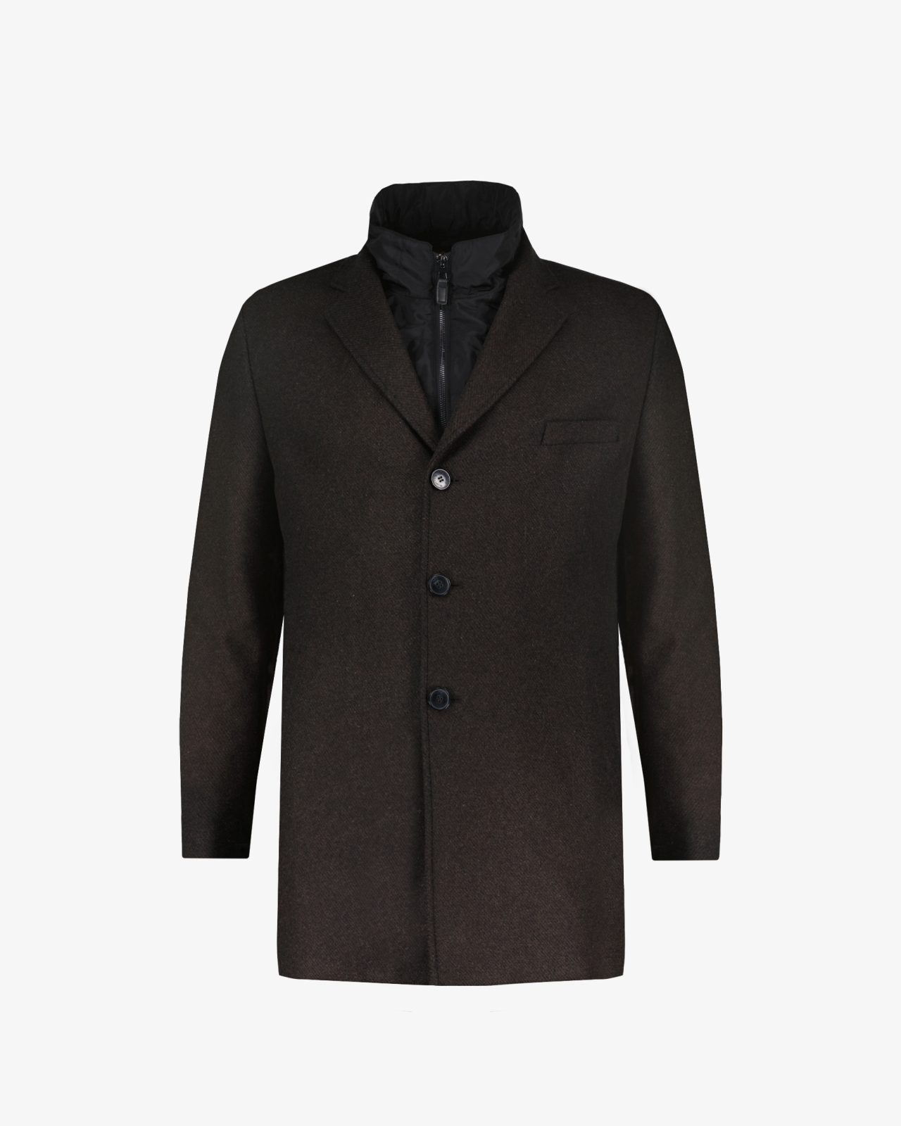 Manteau grande taille marron