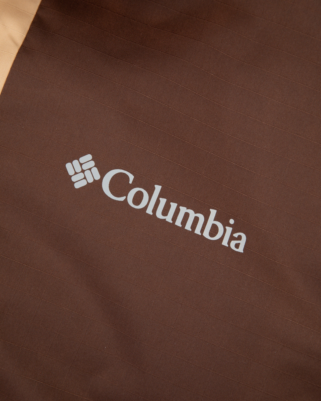 Parka color block grande taille marron