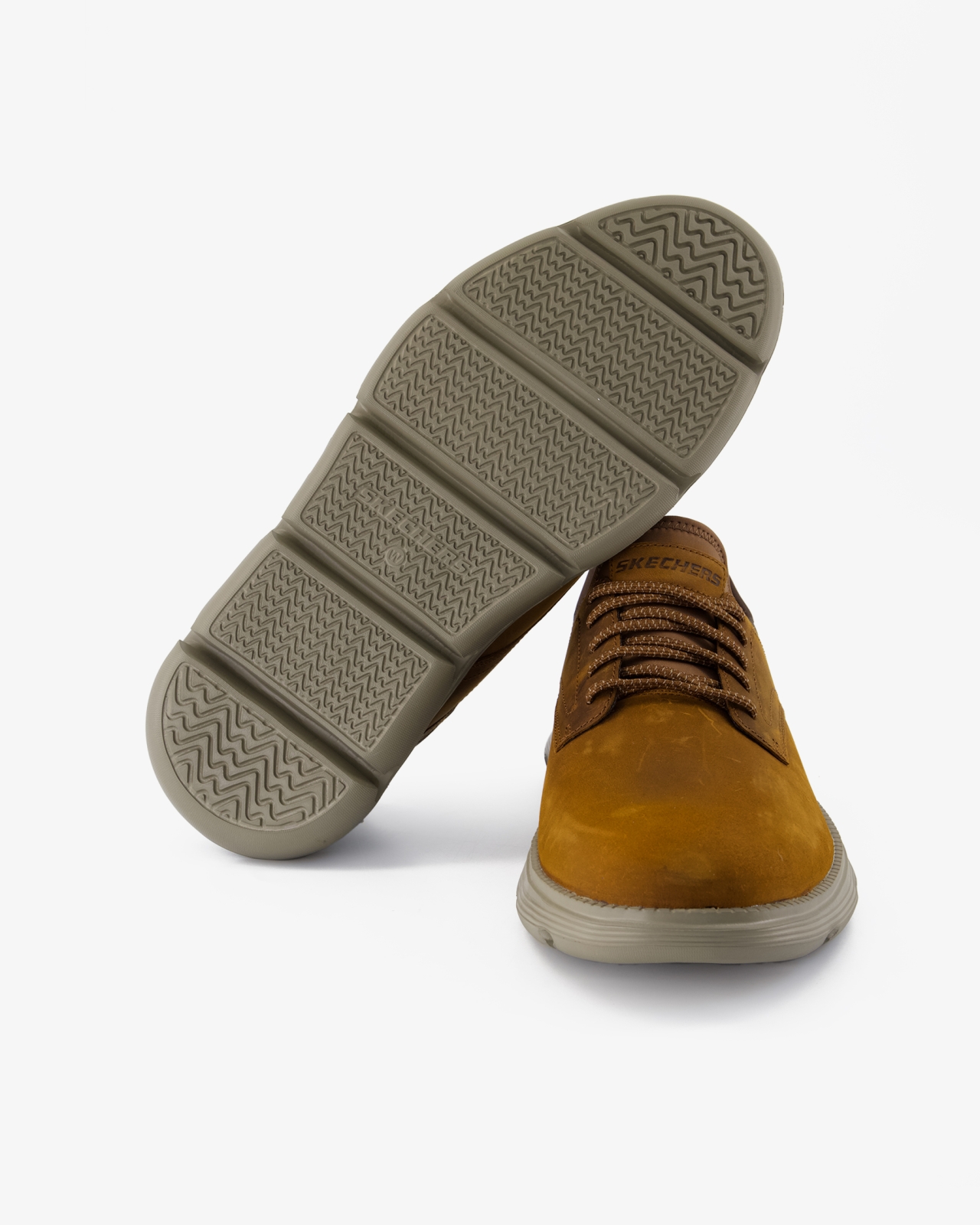 Chaussures slip-in pieds larges grande taille marron