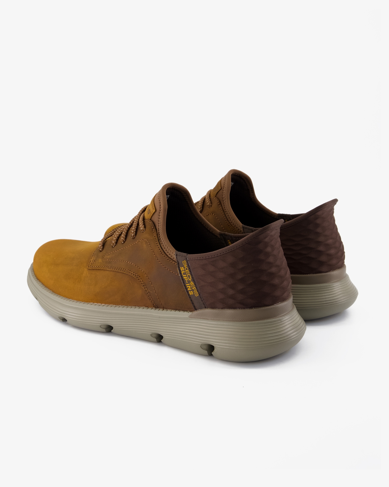 Chaussures slip-in pieds larges grande taille marron