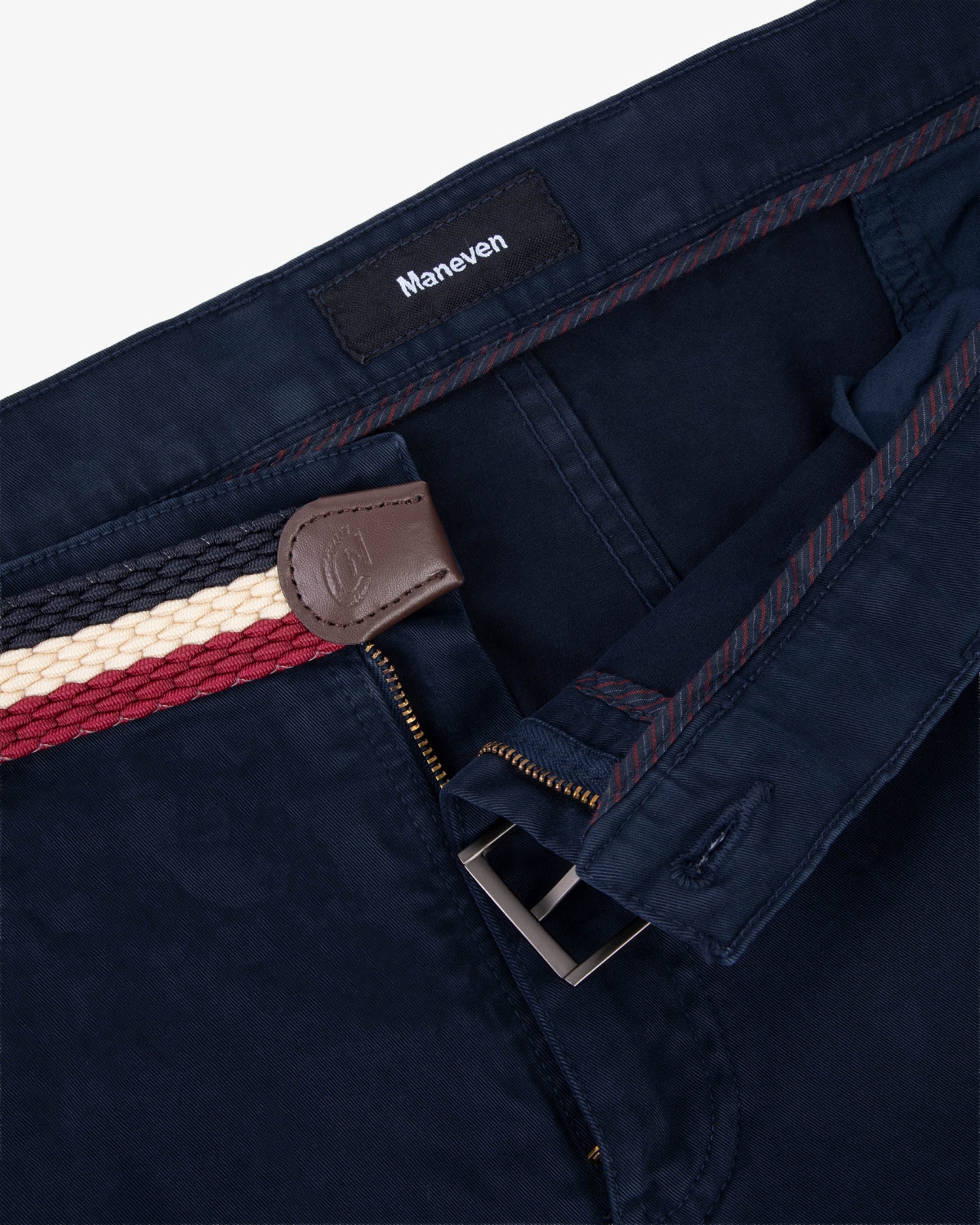Pantalon chino avec ceinture grande taille bleu marine